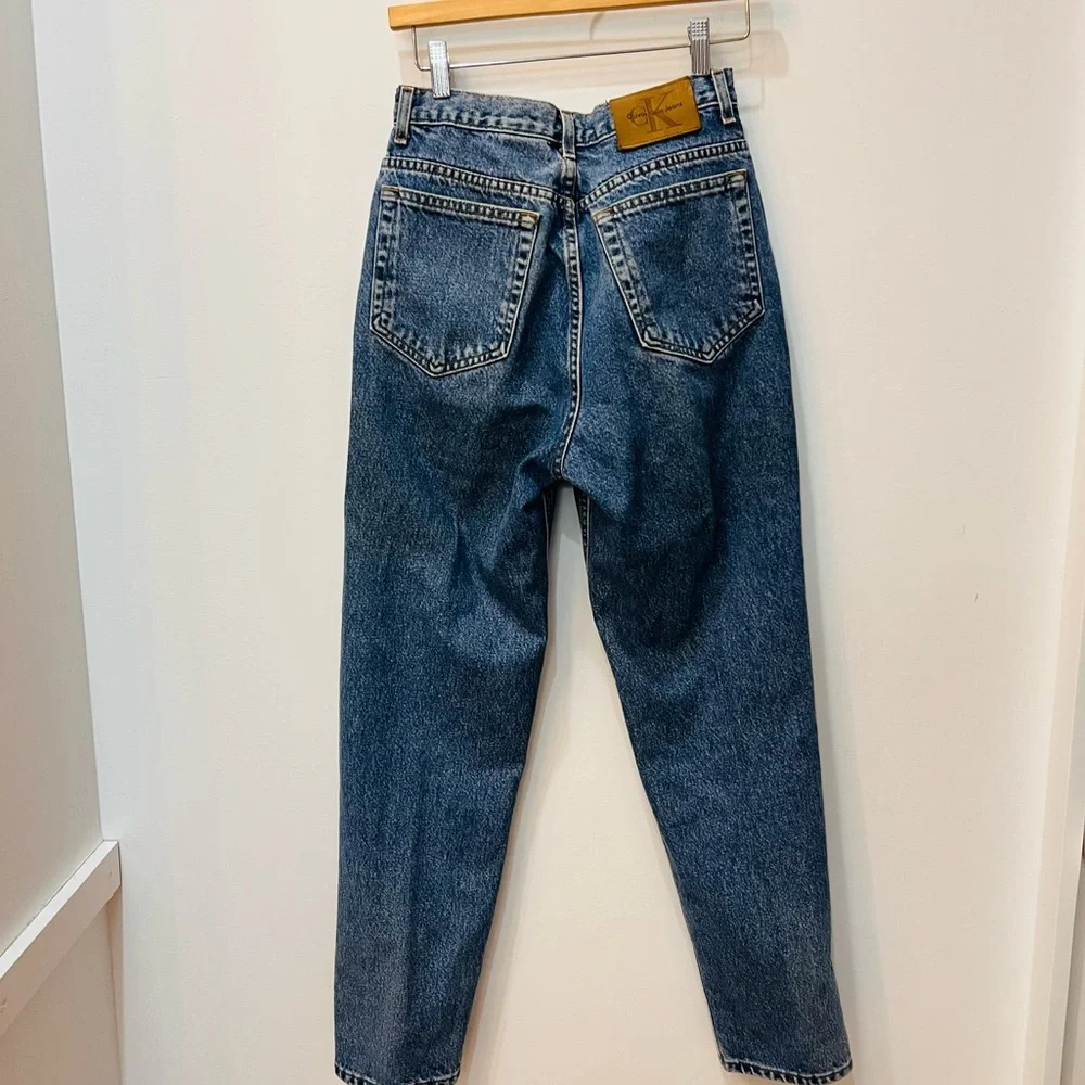 calvin klein Women’s Vintage 90s CHIC High Rise Tapered Jeans size 10 fi… - Picture 2 of 14